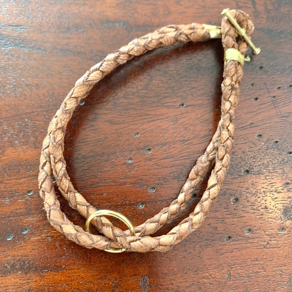 Double Braided Leather Bracelet - Picture 2 of 3